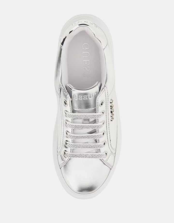 Guess Ameria Laminated Silver Sneaker