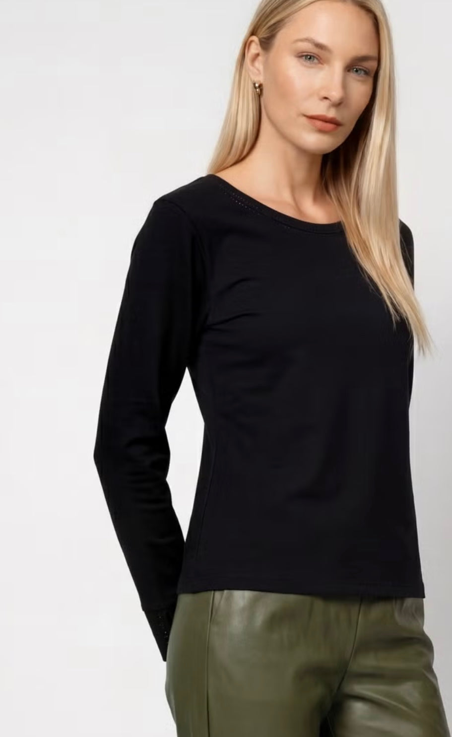 Monari Long Sleeve Top With Rhinestone Detail