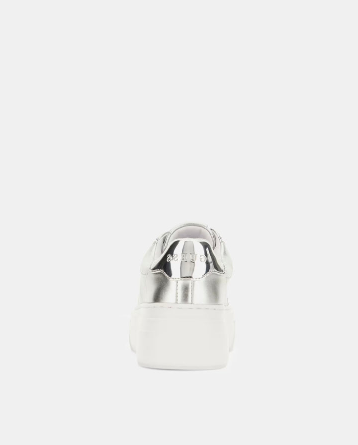 Guess Ameria Laminated Silver Sneaker
