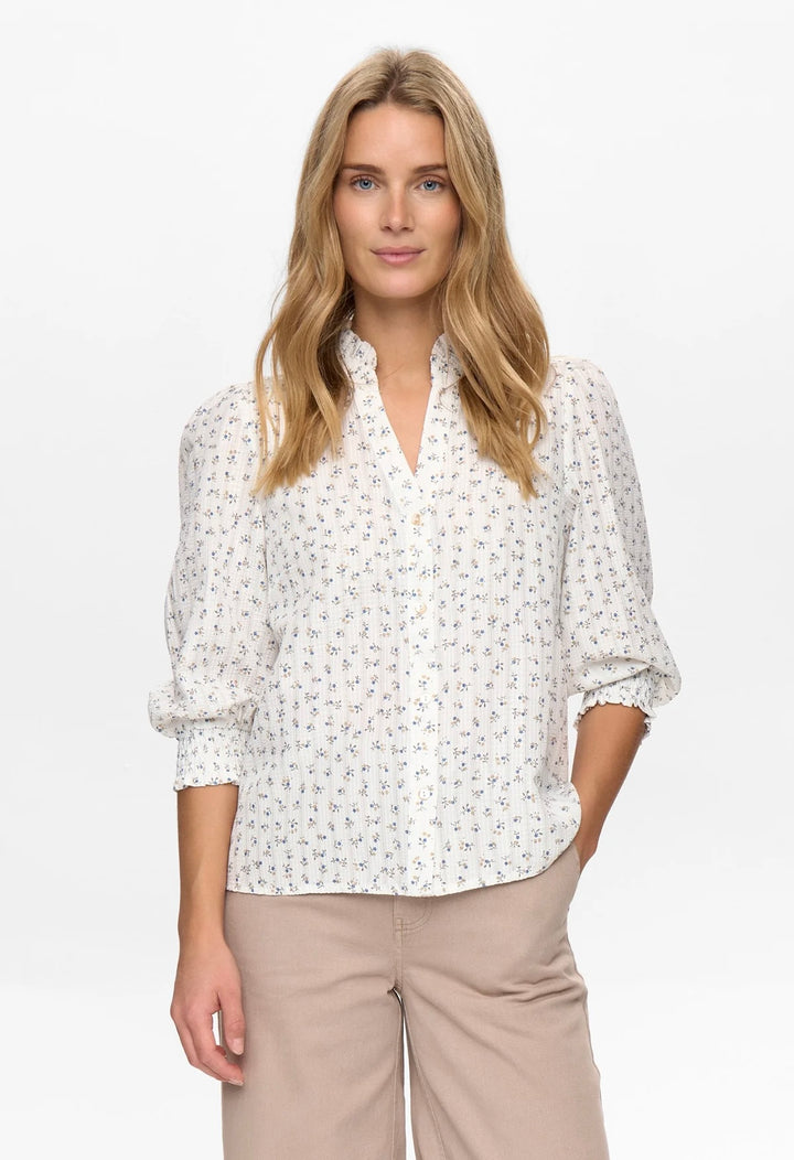 Numph Nufenja Shirt Grey Blue