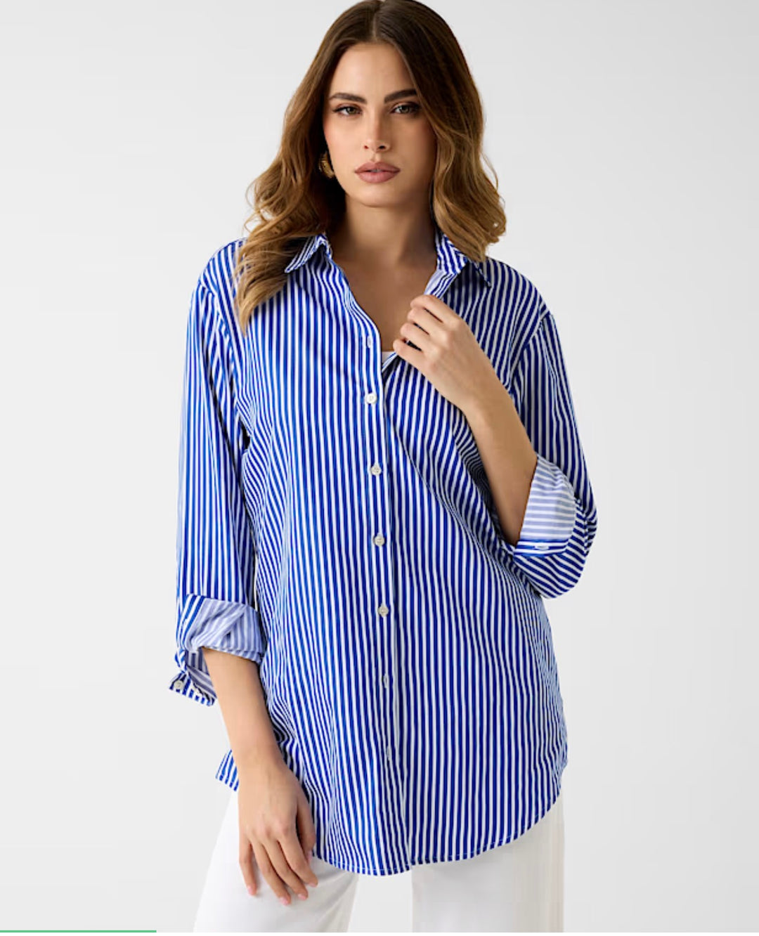Guess Pin Stripe Navy/White Shirt