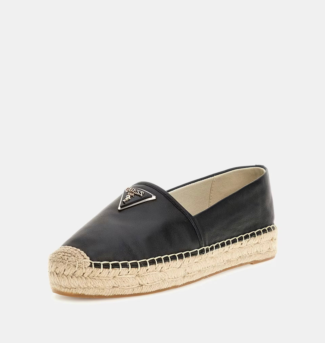 Guess Black Jolandon Leather Espadrille