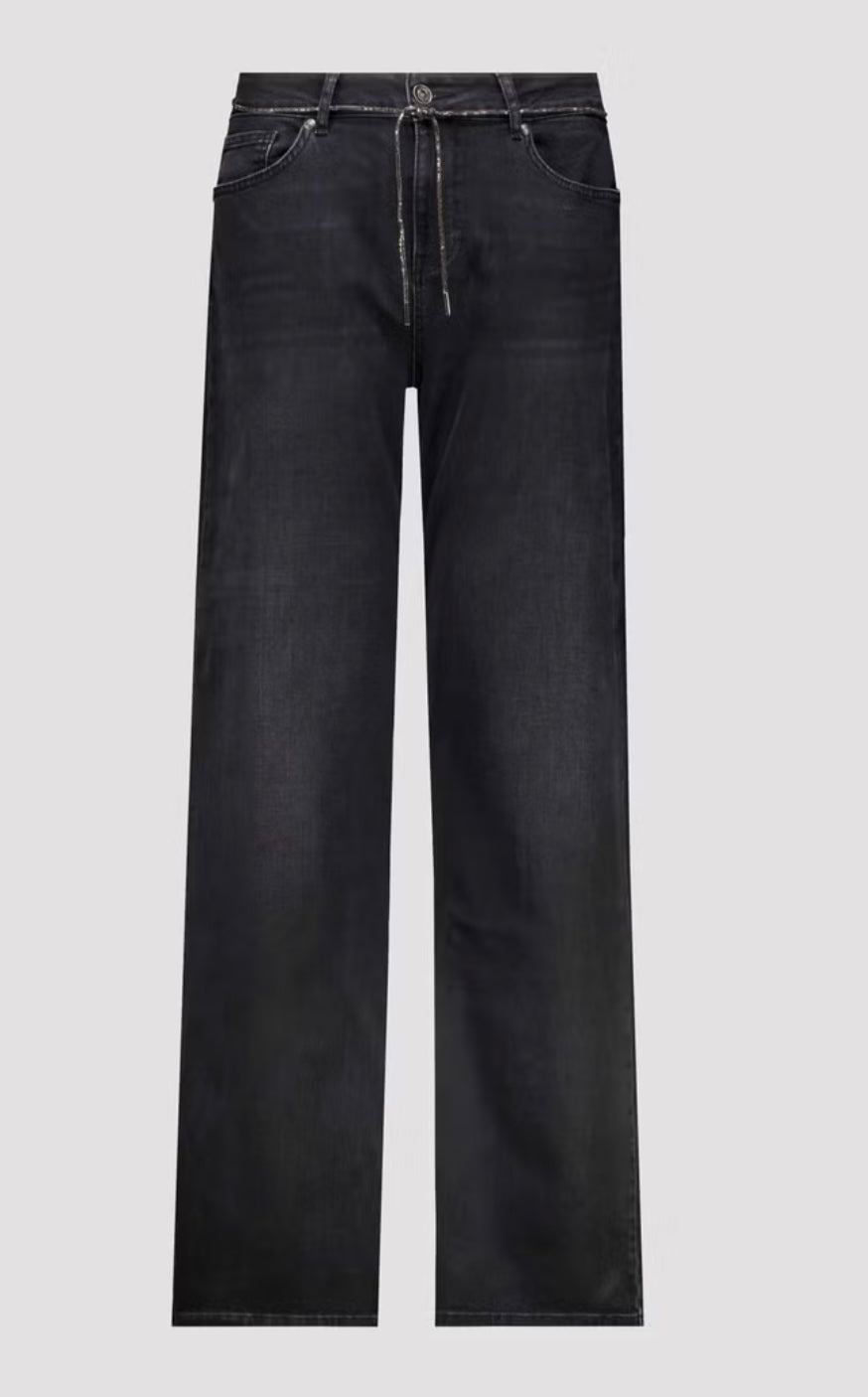 Monari Wide Leg Jean With Diamanté Belt