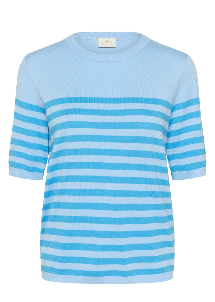 Kaffe KAlizza Stripe Knit P. Blue W. Blue