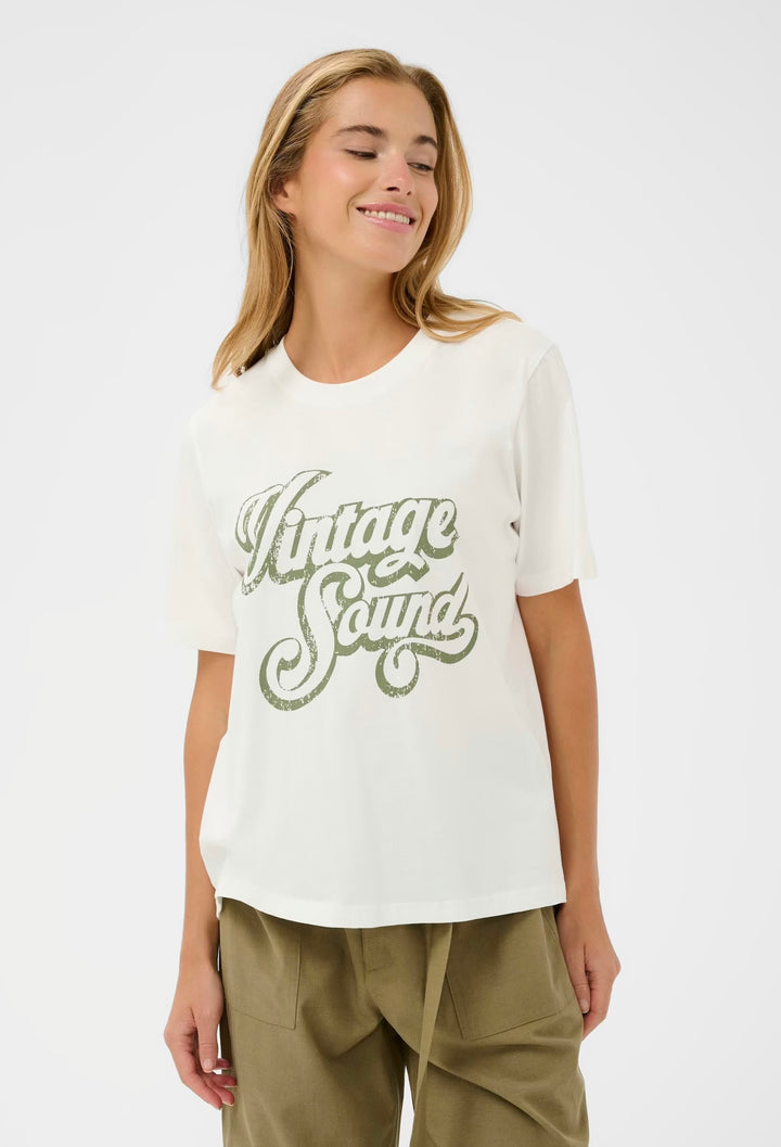 Kaffe KAhella T-shirt Chalk