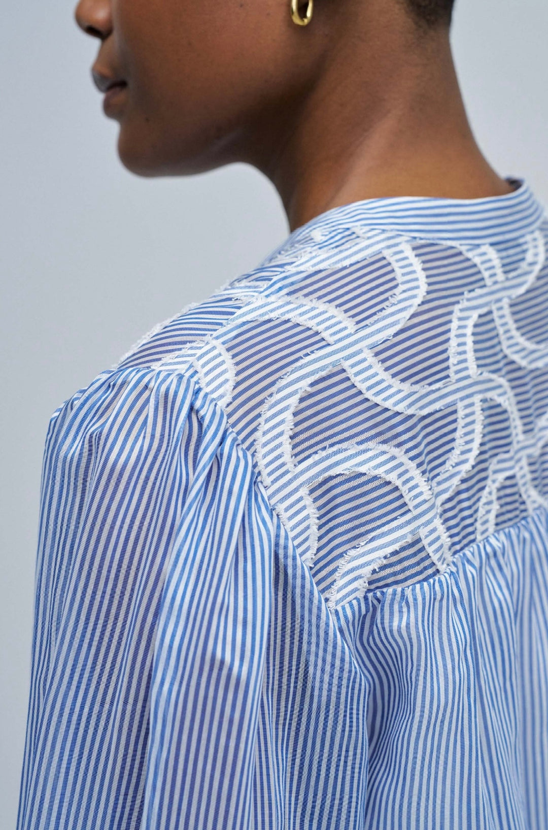 Salsa Stripe Blue Blouse