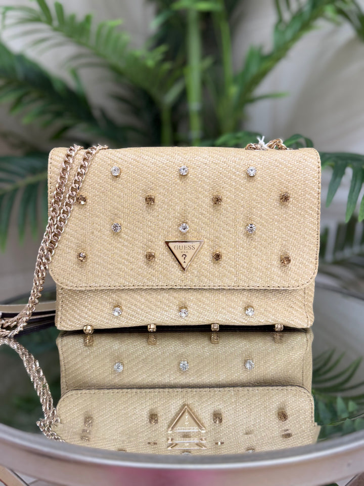 Guess Giully Convertible Crossbody Bag Natural