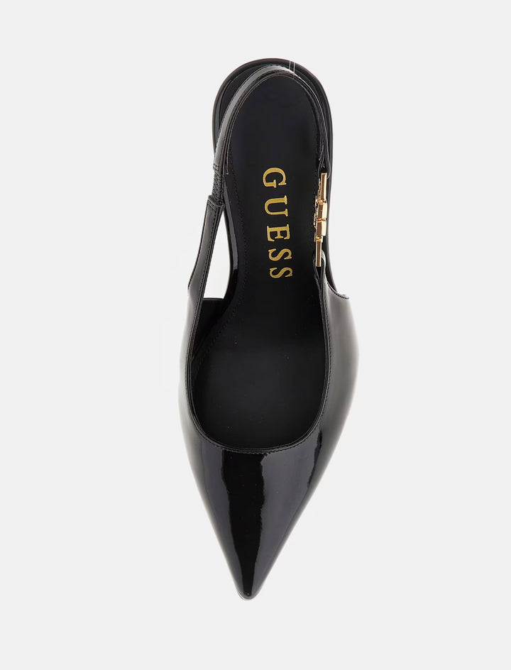 Guess Nassha Black Patent Slingback