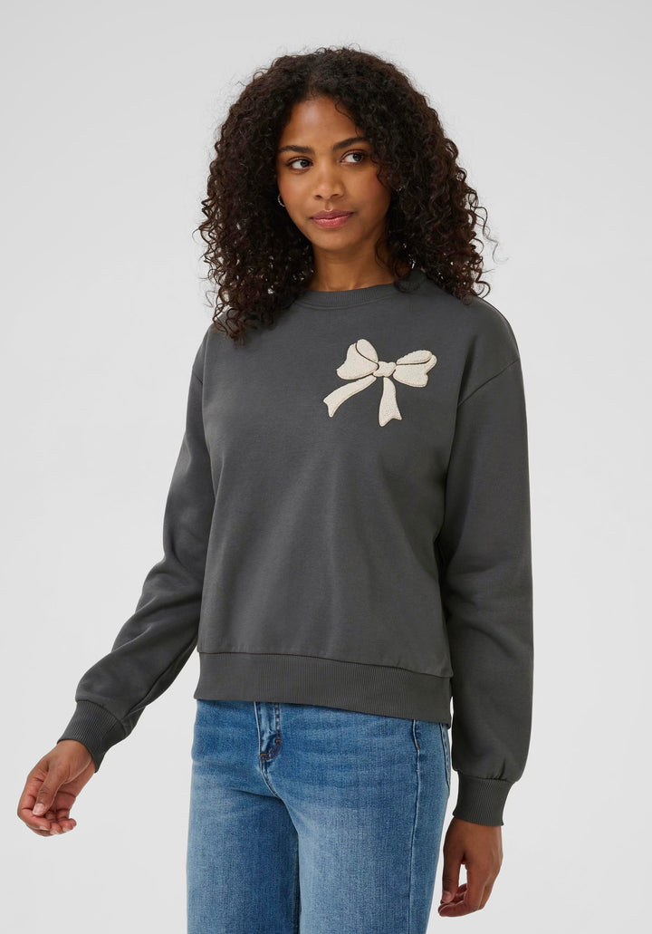 Kaffe KAelenora Sweatshirt Black Oyster Bow