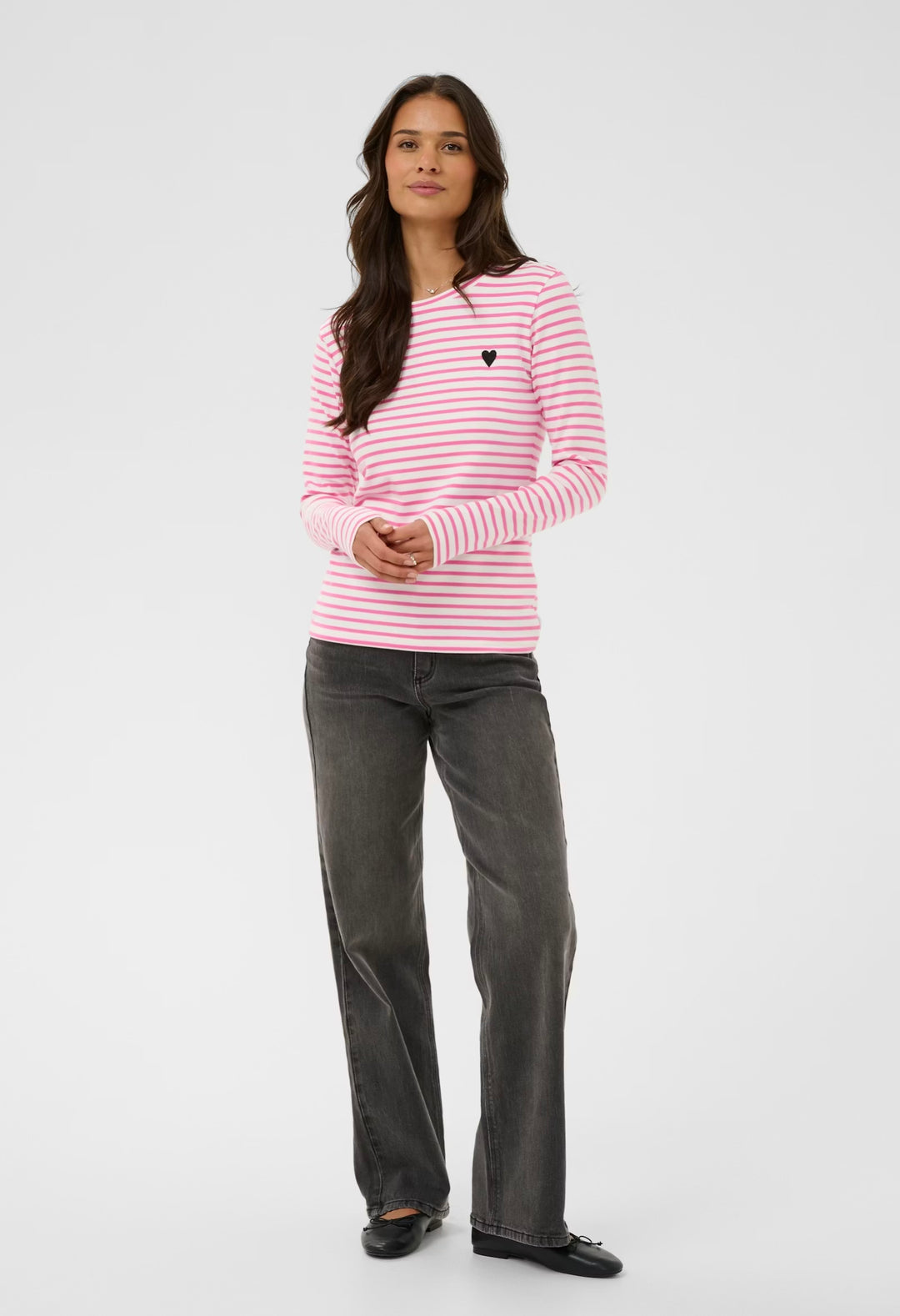 Kaffe Liddy T-Shirt Chalk Pink Power