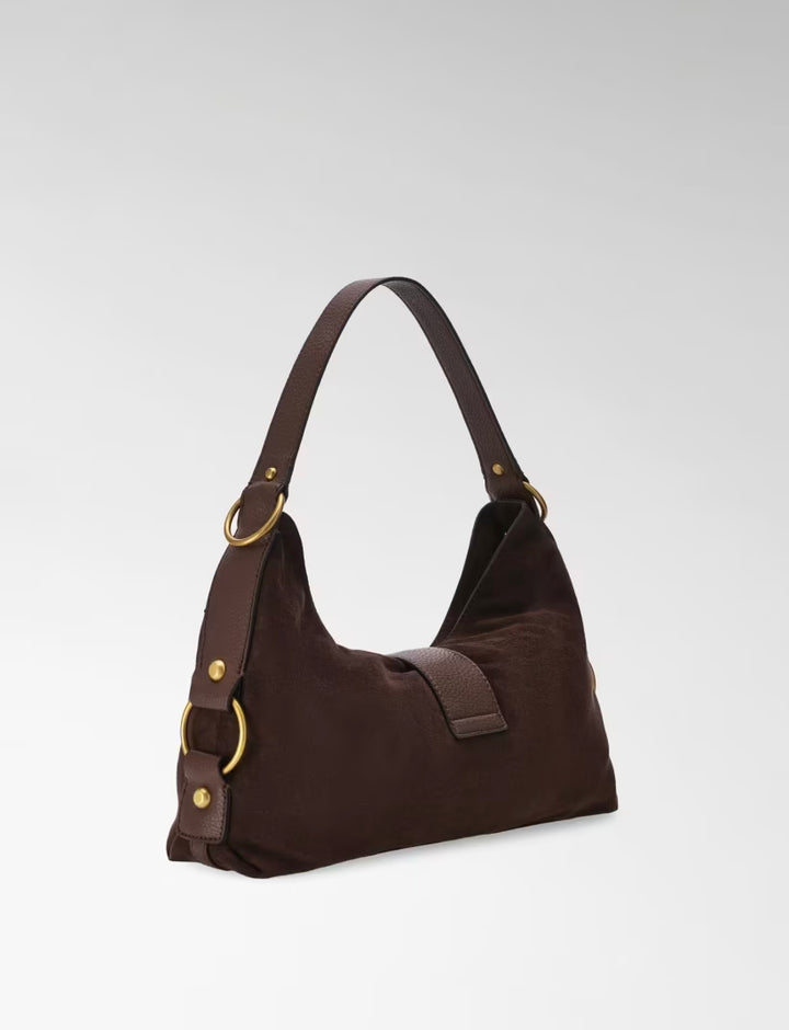 Guess Camden Suede Espresso Handbag