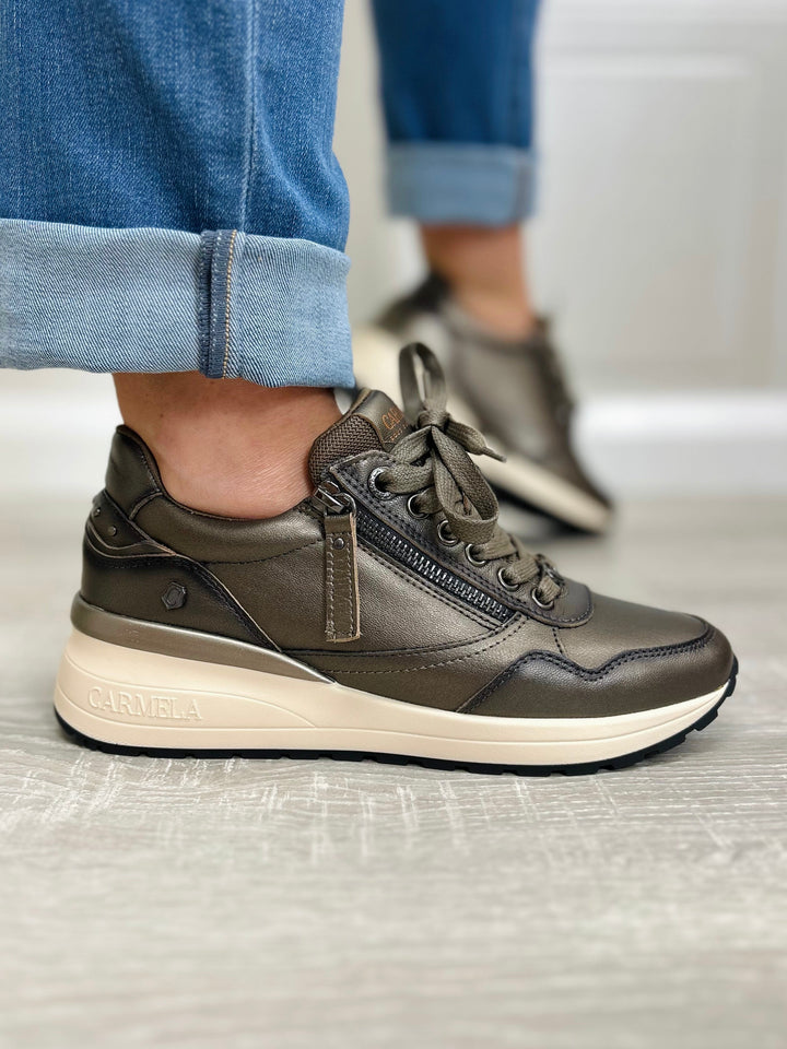Carmela Z. Piel Bronce Wedge (162442)