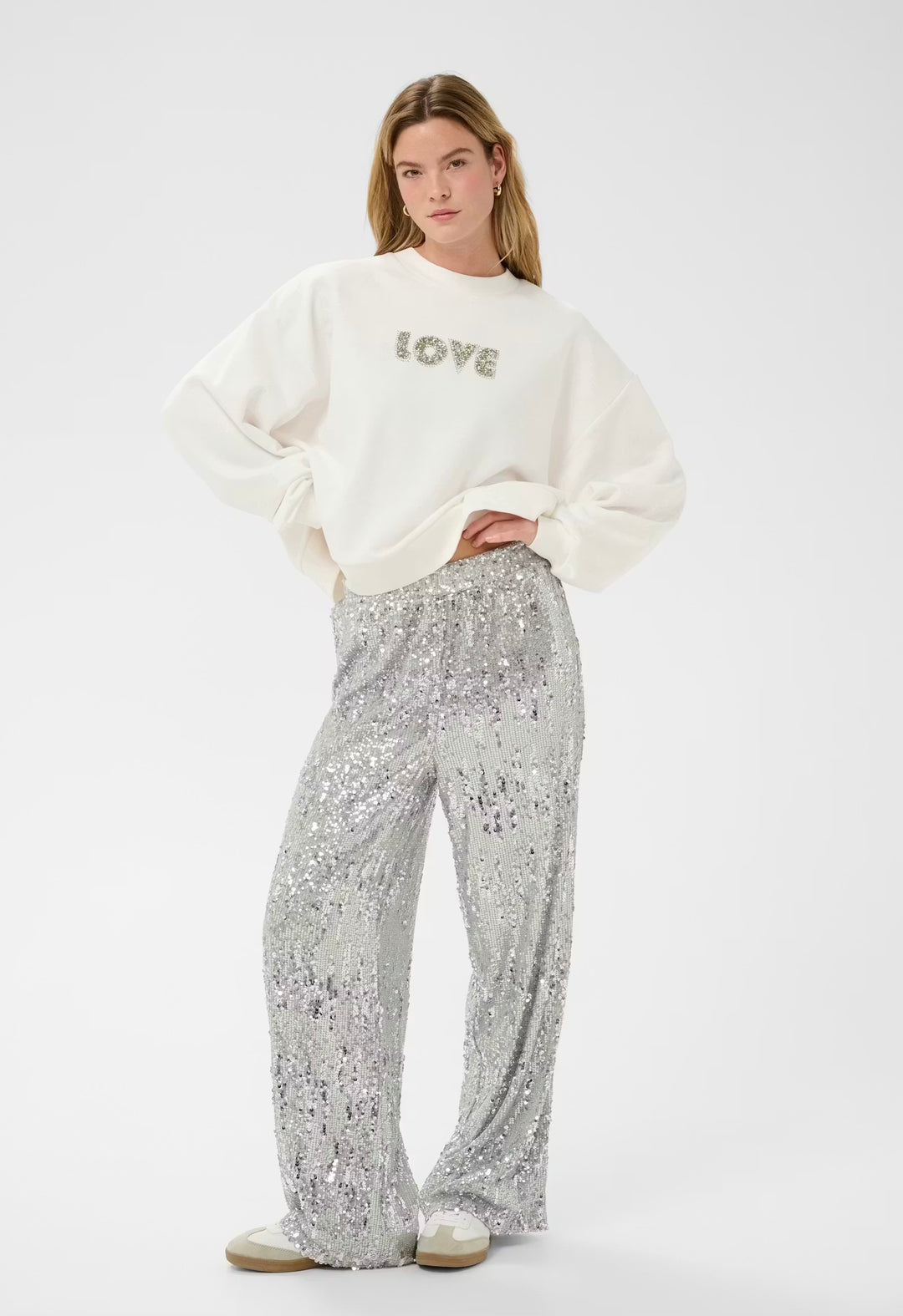 Kaffe KAlila Sweatshirt Chalk/White