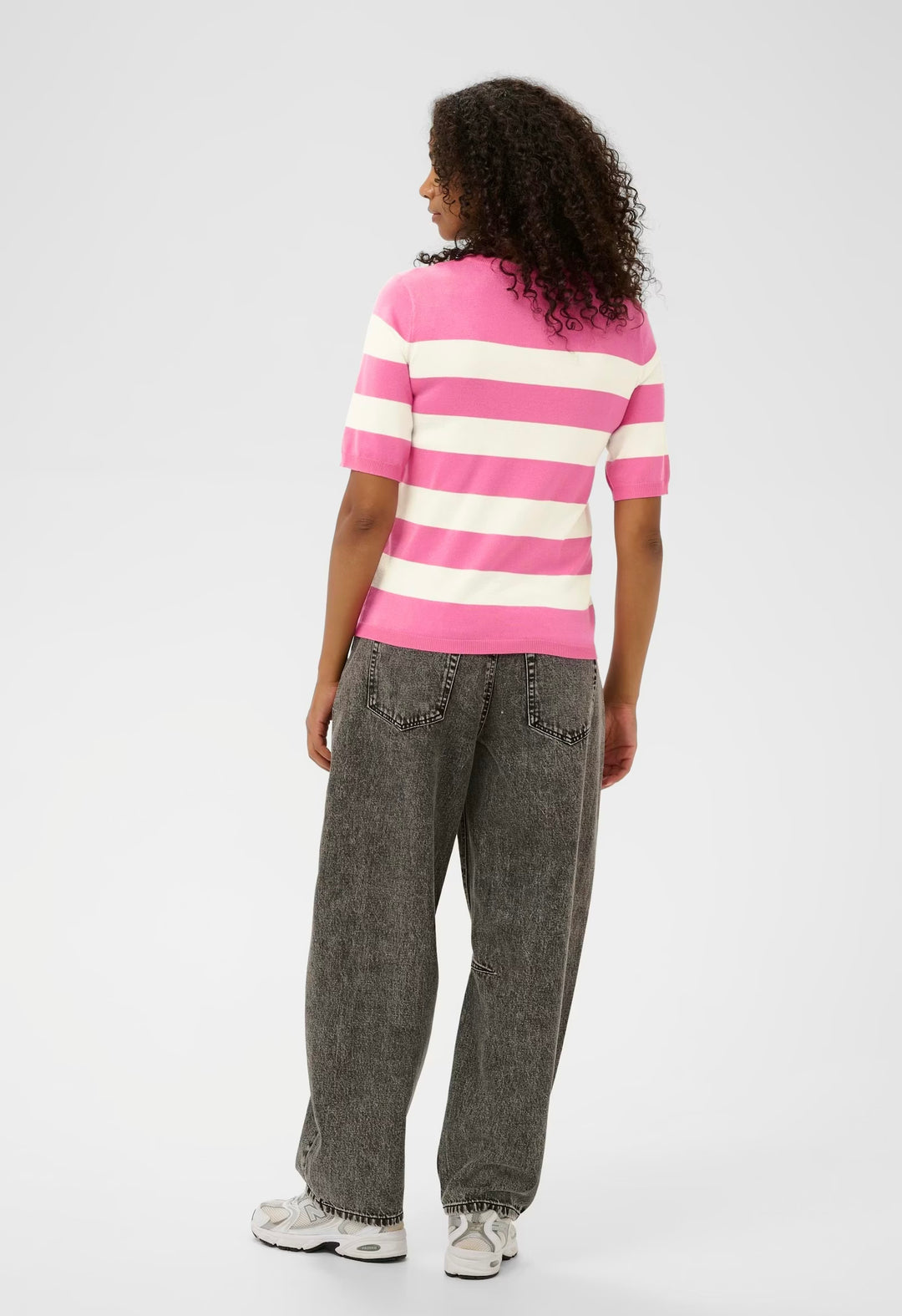 Kaffe KAlizza Striped Knit Pink P. W. Chalk