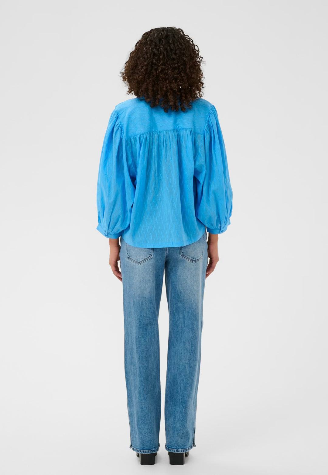 Kaffe KAgabriela V-neck Shirt Azure Blue