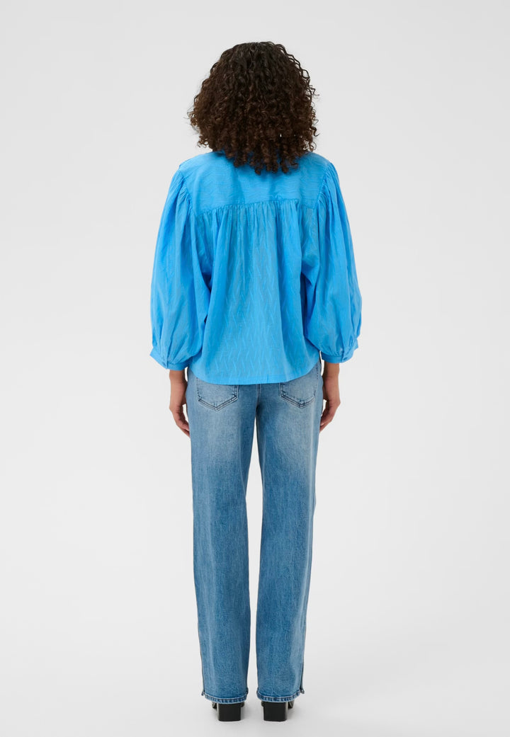 Kaffe KAgabriela V-neck Shirt Azure Blue