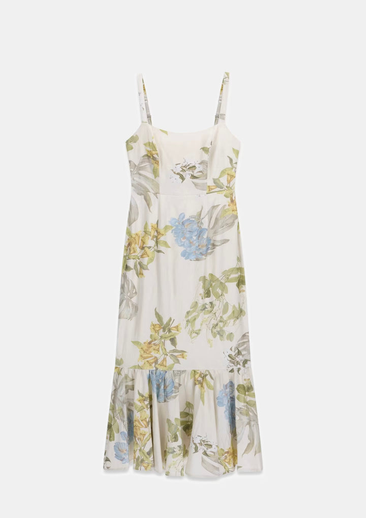 Guess Floral Linen Blend Dress