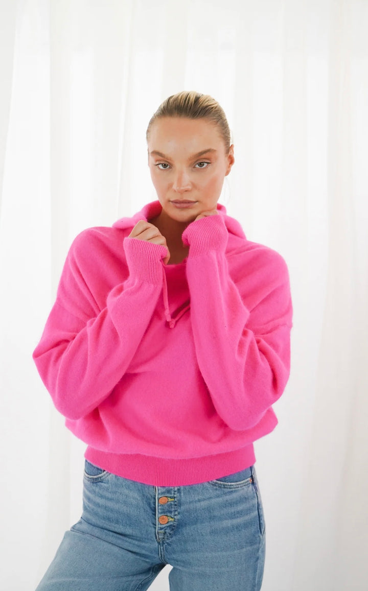 Twins Pueblo Neon Pink Long Sleeved Hoodie