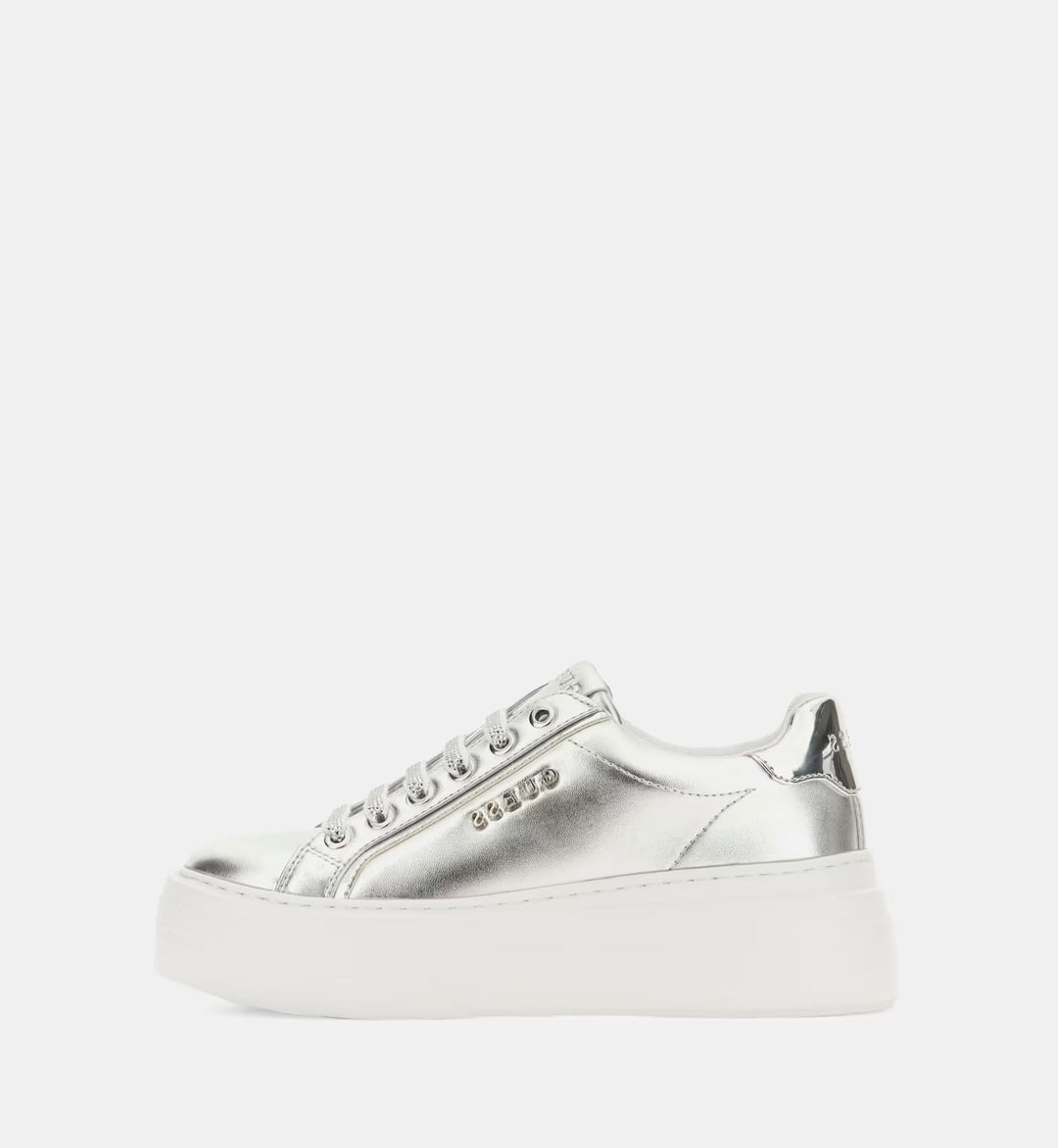 Guess Ameria Laminated Silver Sneaker