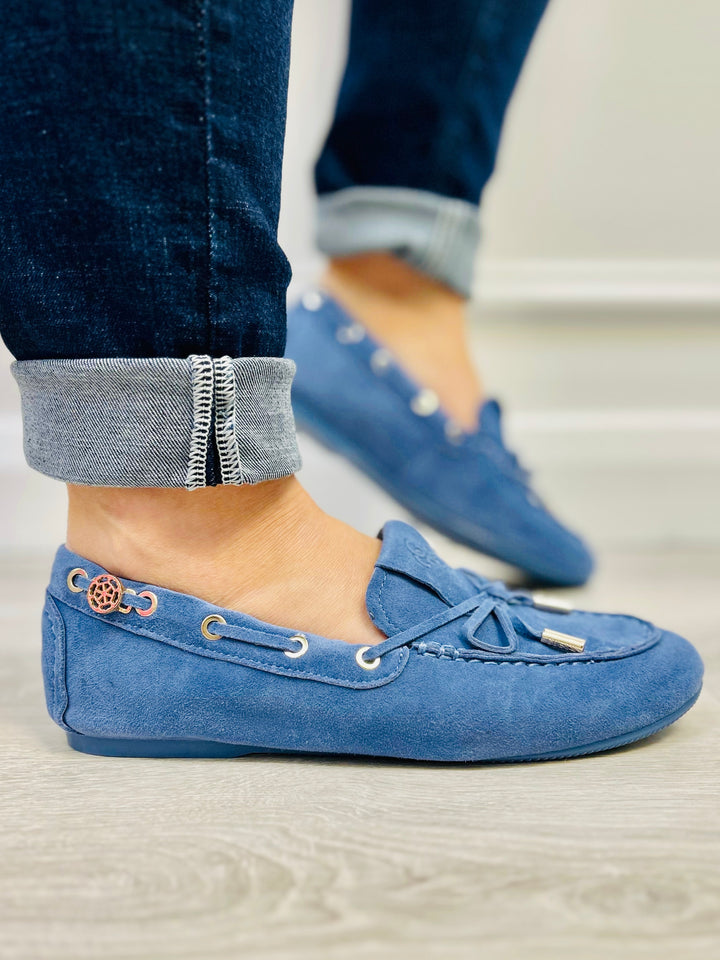Guess Sue14 Aisha Blue Moccasin