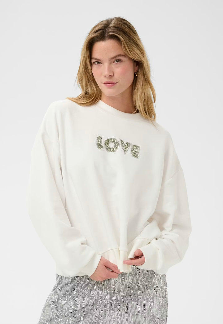 Kaffe KAlila Sweatshirt Chalk/White
