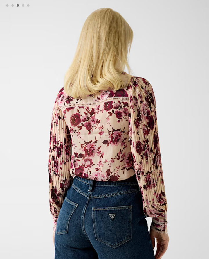 Guess New Josette Flower Blouse