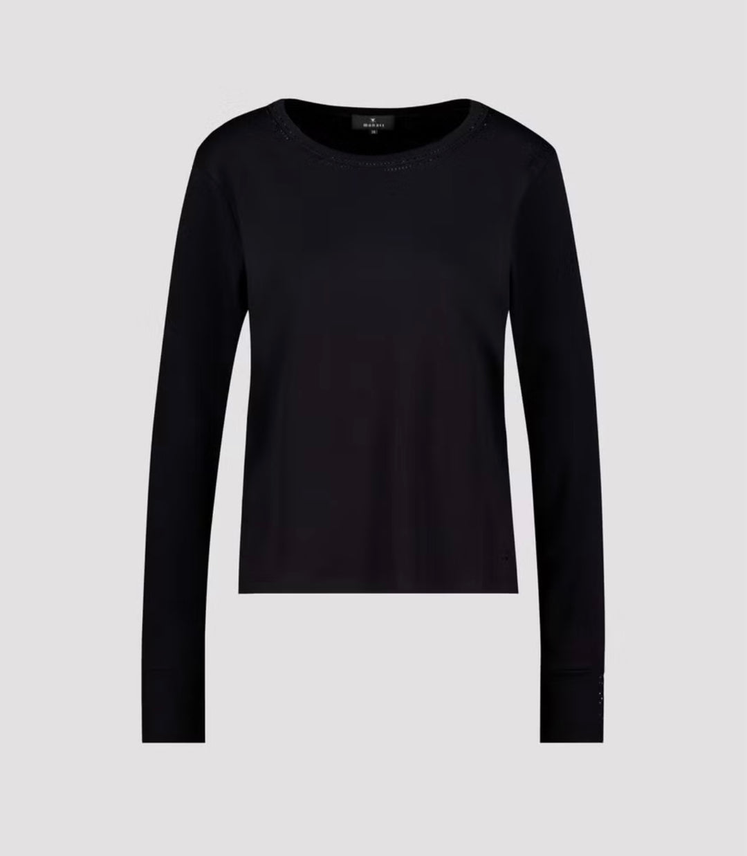 Monari Long Sleeve Top With Rhinestone Detail