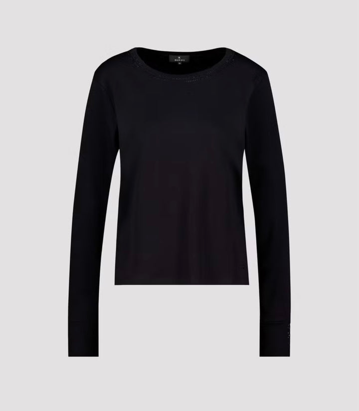 Monari Long Sleeve Top With Rhinestone Detail