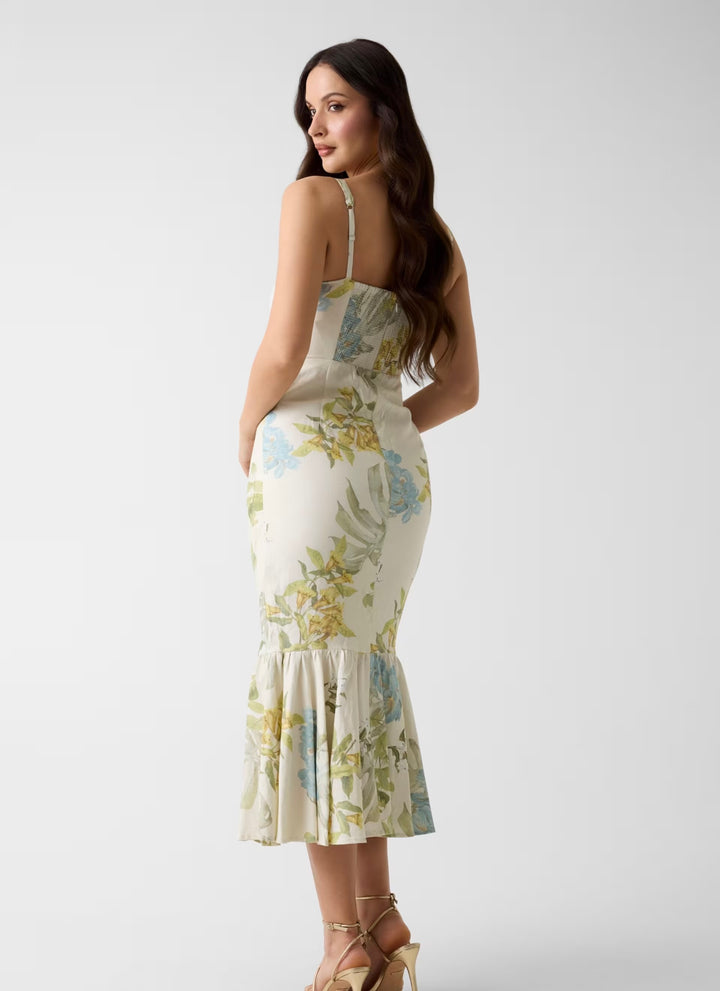 Guess Floral Linen Blend Dress