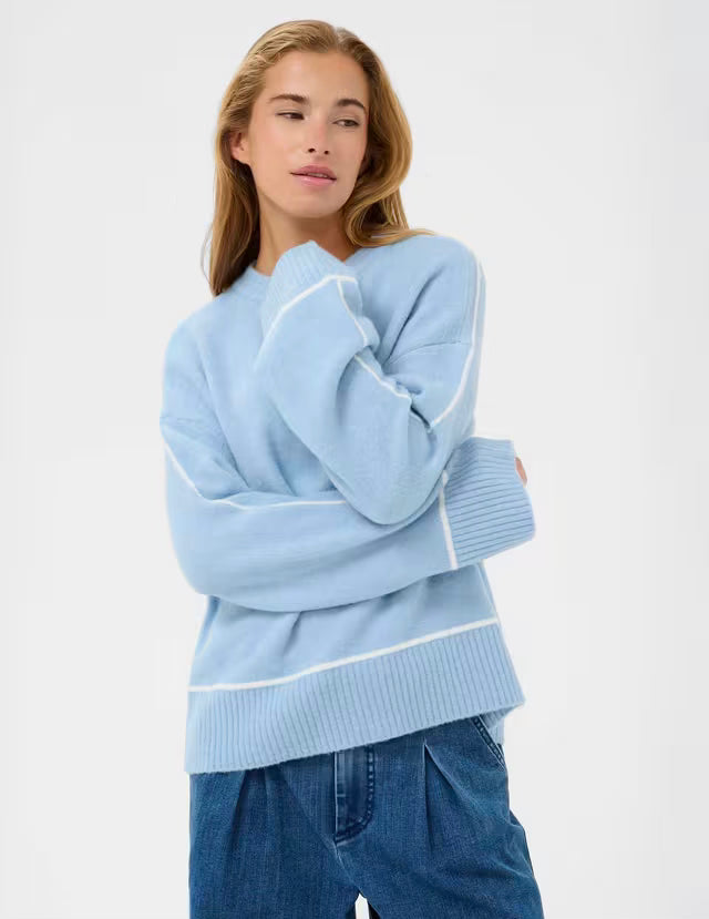 Kaffe Kajinie Powder Blue Knit Pullover