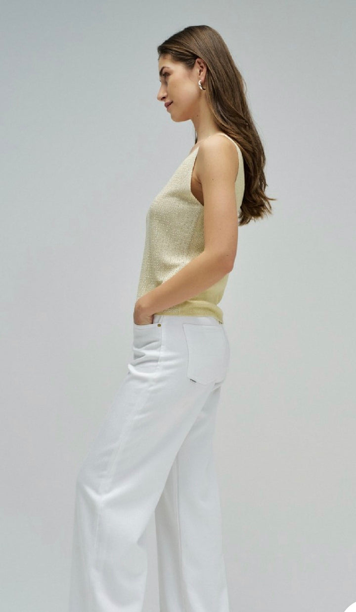Salsa Gold/Yellow Diamond Knit Vest Top