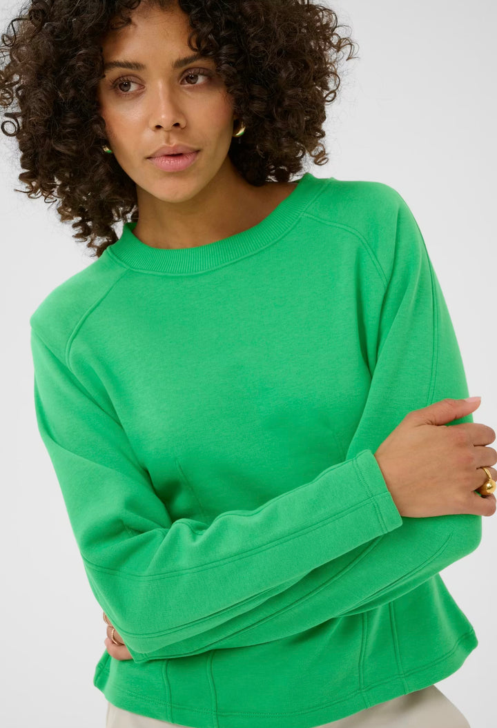 Kaffe Kakatja Bright Green Sweatshirt