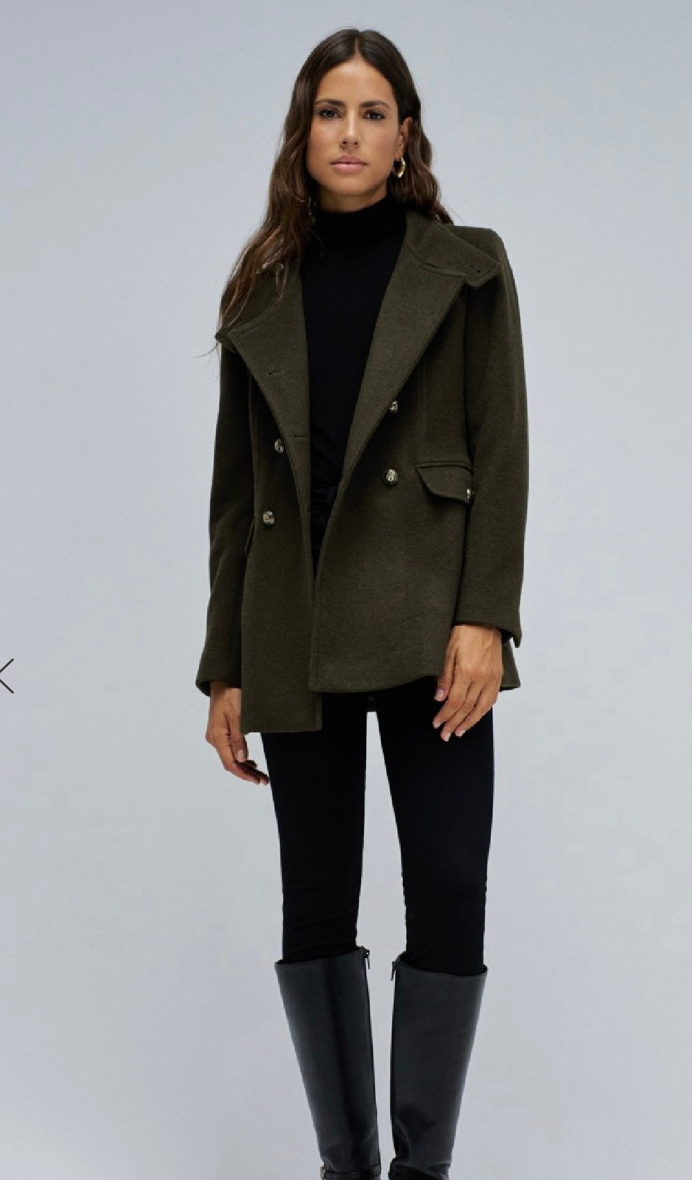 Salsa Short Woolen khaki Coat