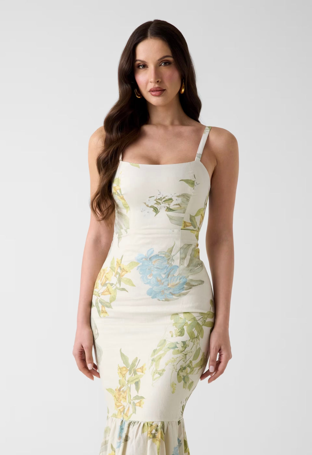 Guess Floral Linen Blend Dress