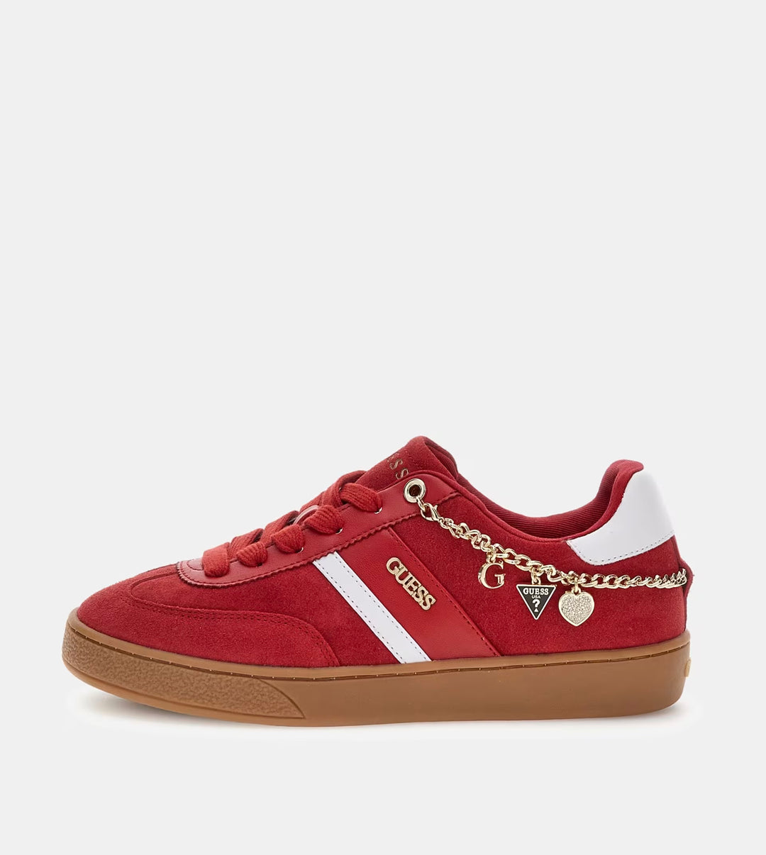 Guess Naoko Leather-Blend Red Sneaker