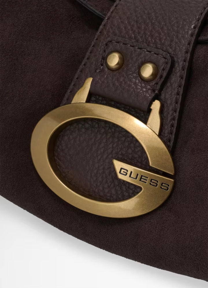 Guess Camden Suede Espresso Handbag