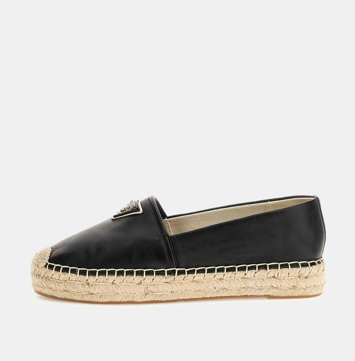 Guess Black Jolandon Leather Espadrille