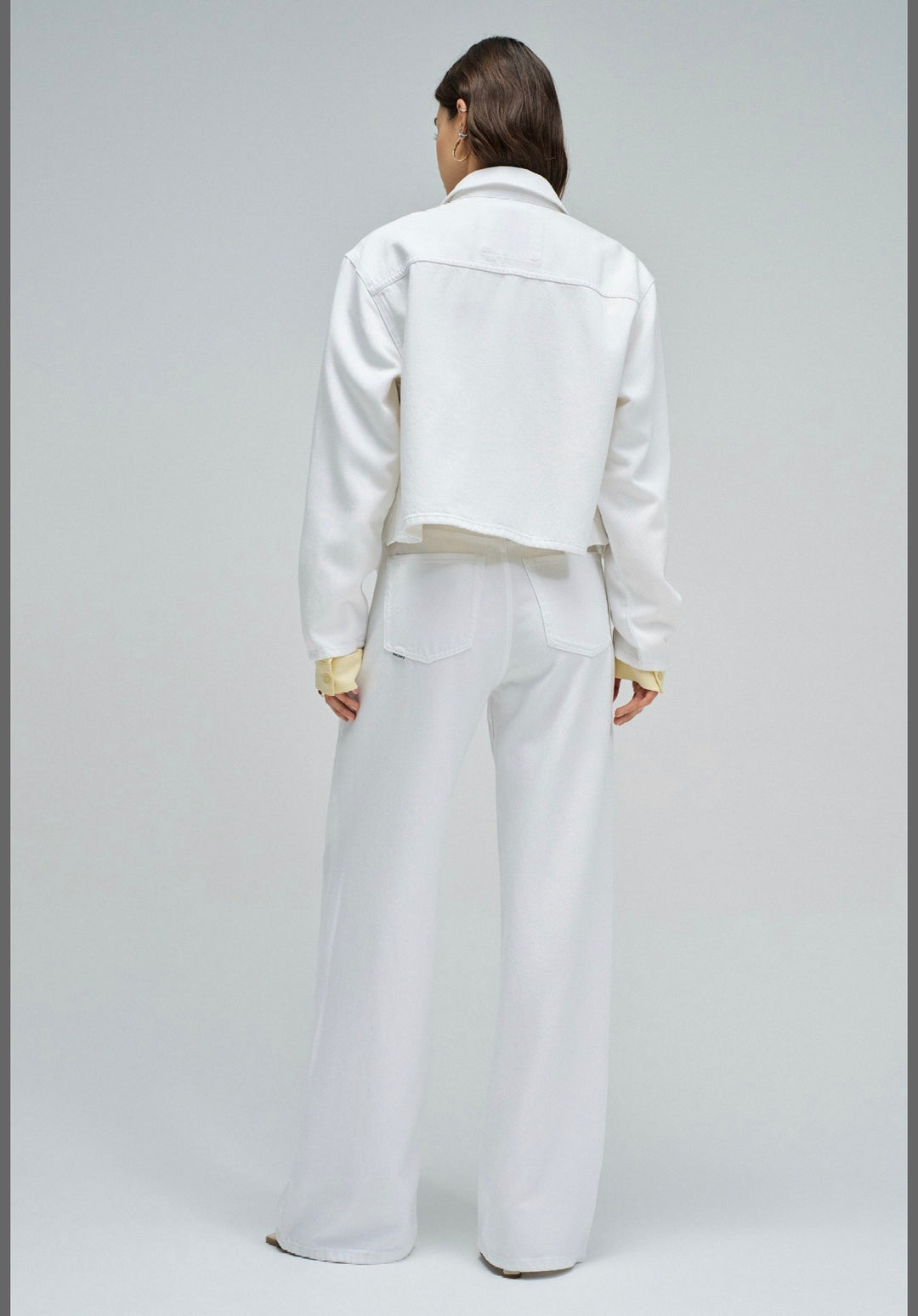 Salsa White Denim Jacket With Hem Detailing