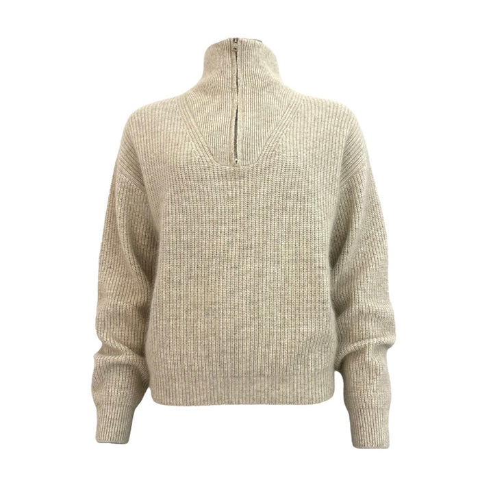 Twins Breckenridge Mottled Beige Long Sleeved Zipped Pullover