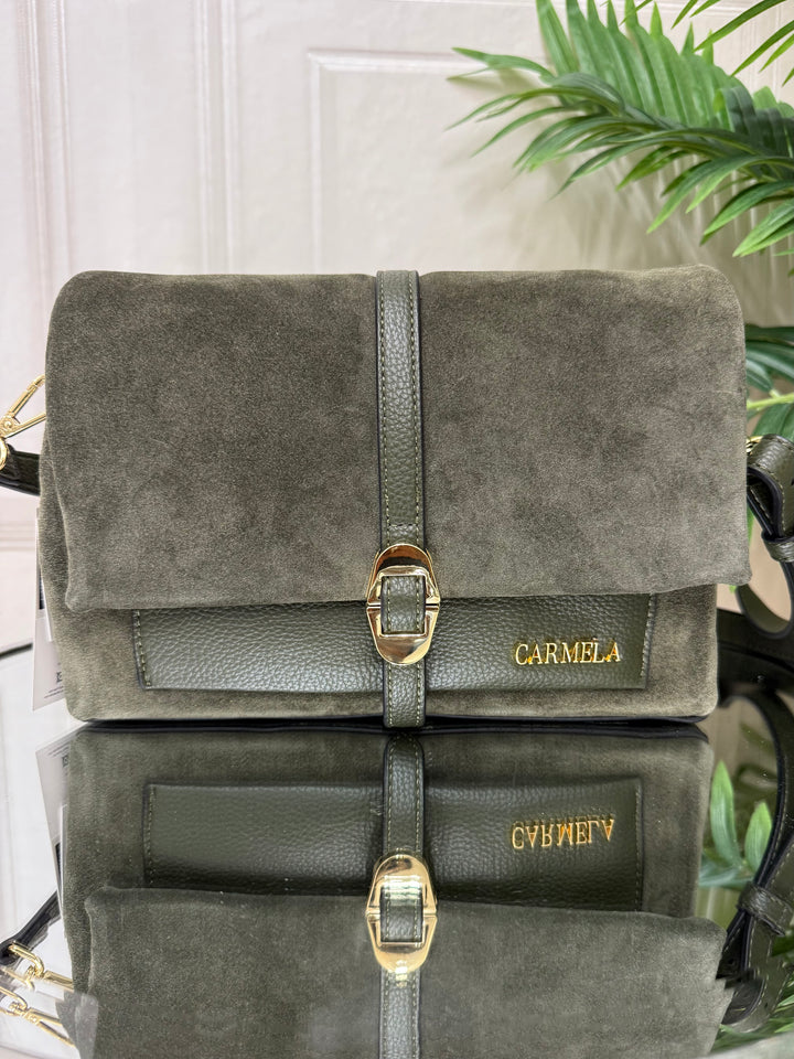 Carmela Khaki Shoulder Bag 186189