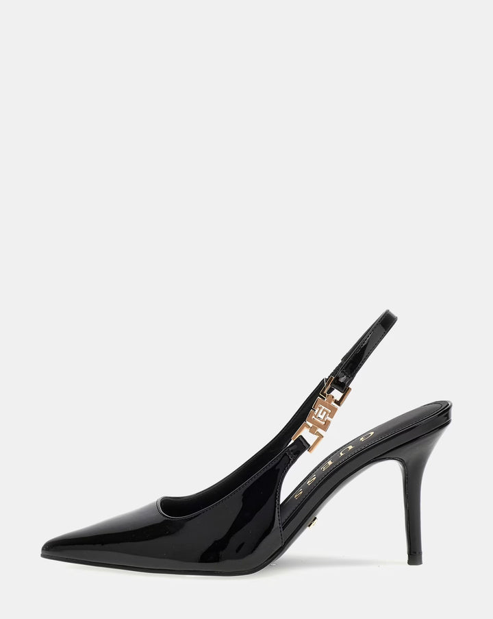 Guess Nassha Black Patent Slingback