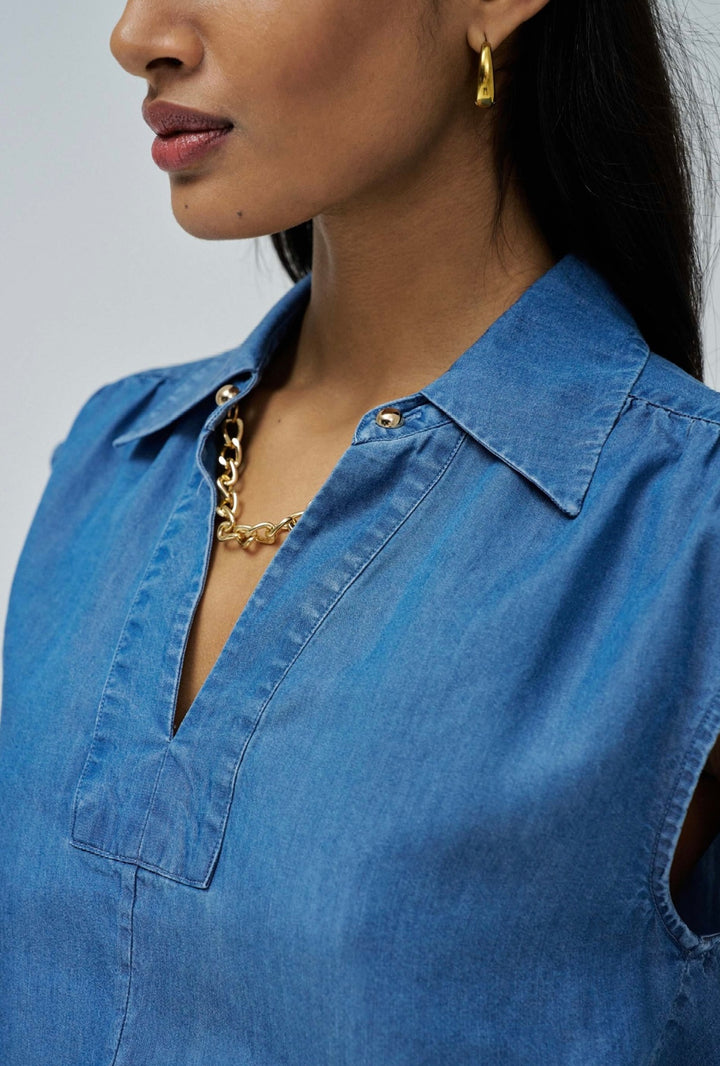 Salsa Denim Gold Chain Top