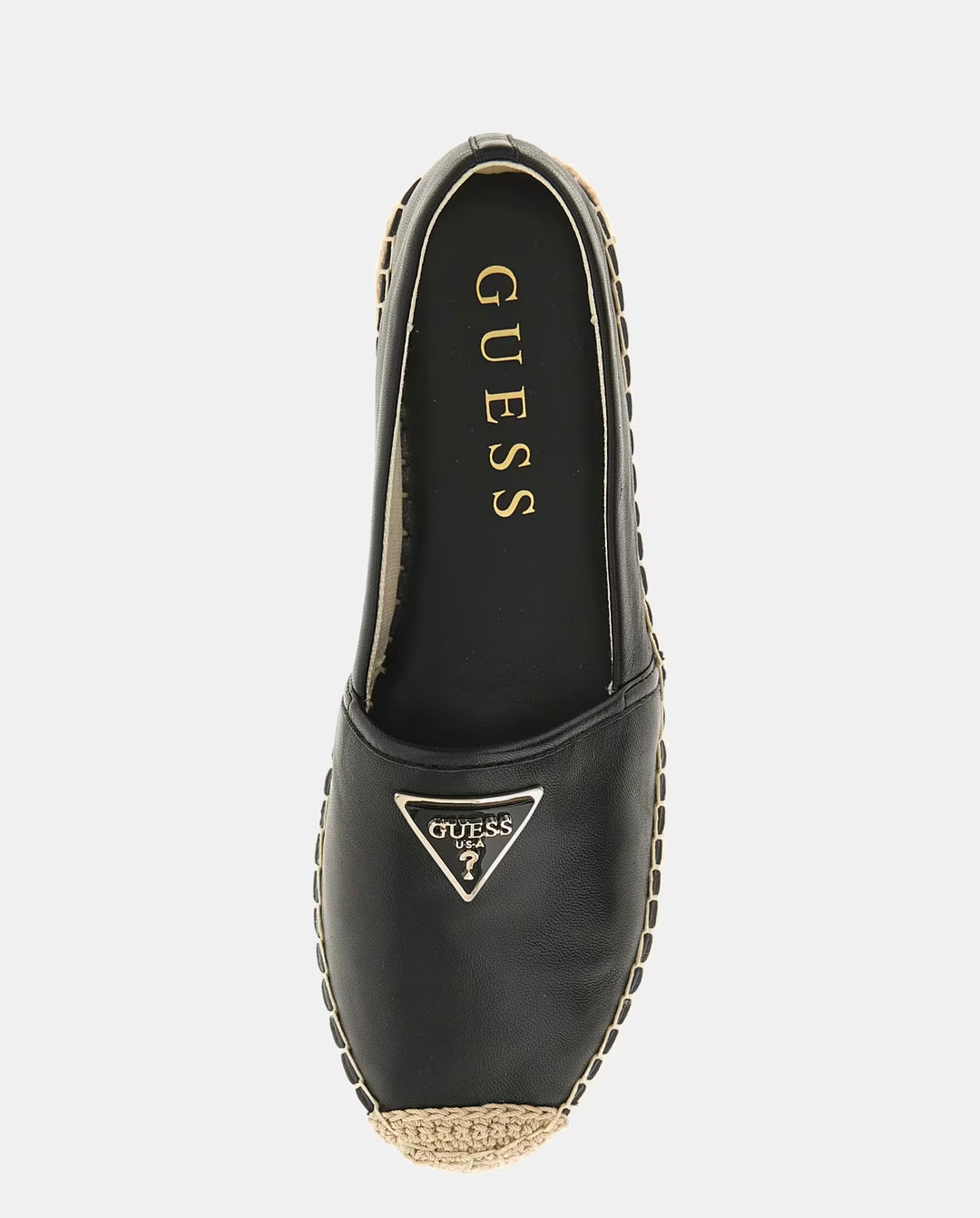 Guess Black Jolandon Leather Espadrille