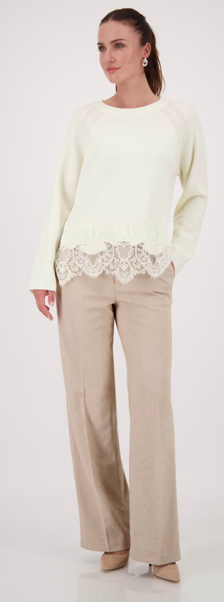 Monari Wide Leg Trousers With Rhinestone
