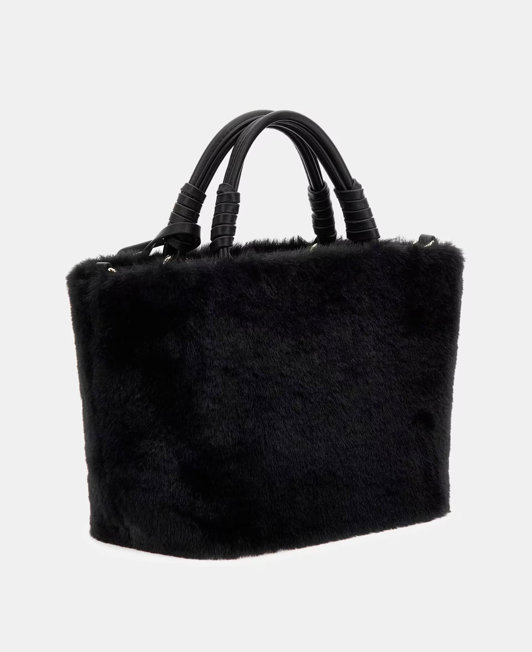 Guess Shaida Faux Fur Black Bag