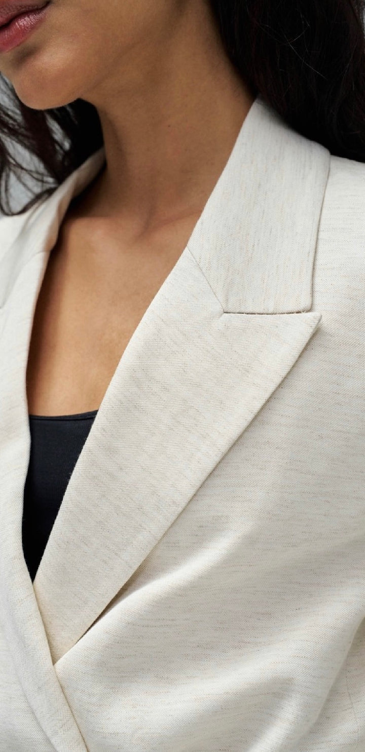 Salsa Beige Linen Blazer
