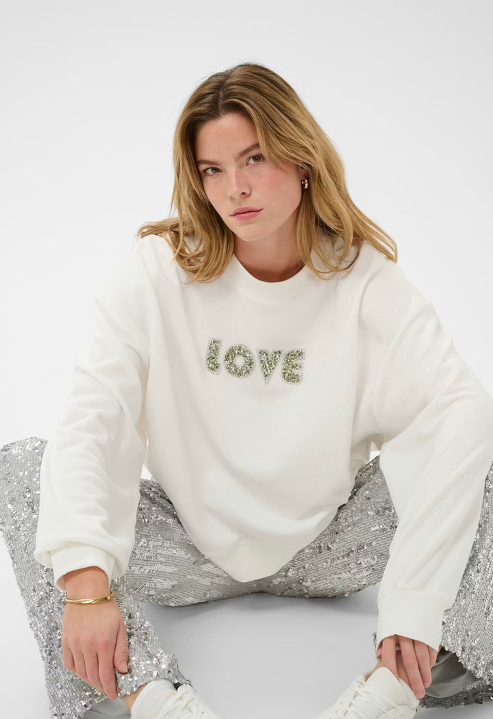 Kaffe KAlila Sweatshirt Chalk/White