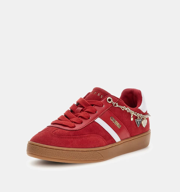 Guess Naoko Leather-Blend Red Sneaker