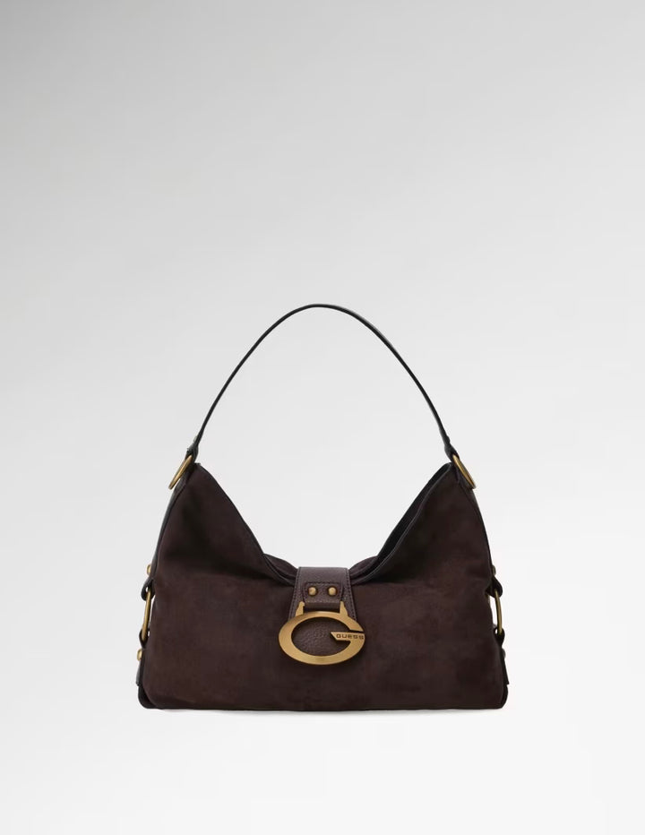 Guess Camden Suede Espresso Handbag