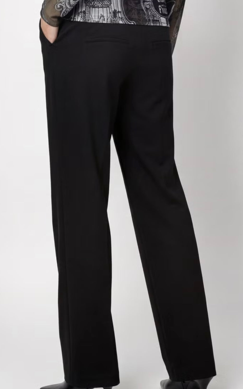 Monari Black Elastic Lettering Band Trousers